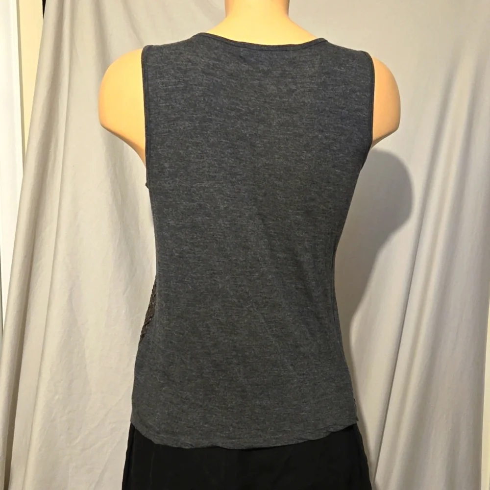 Michael Kors Gray sequined front tank top.